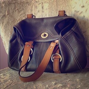 Dual Tone Coach Handbag